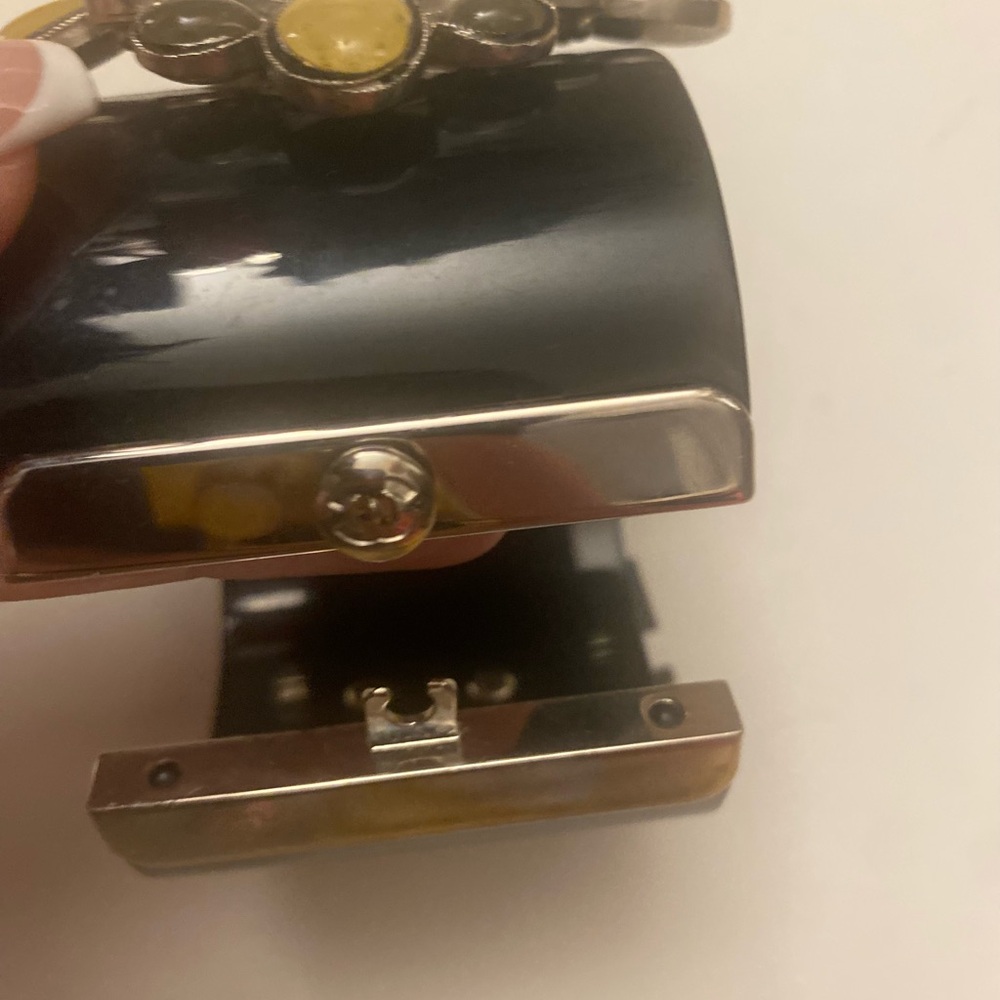 Chanel Black and Silver Cuff Bracelet - Picture 10 of 15